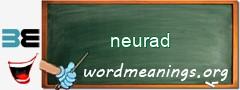 WordMeaning blackboard for neurad